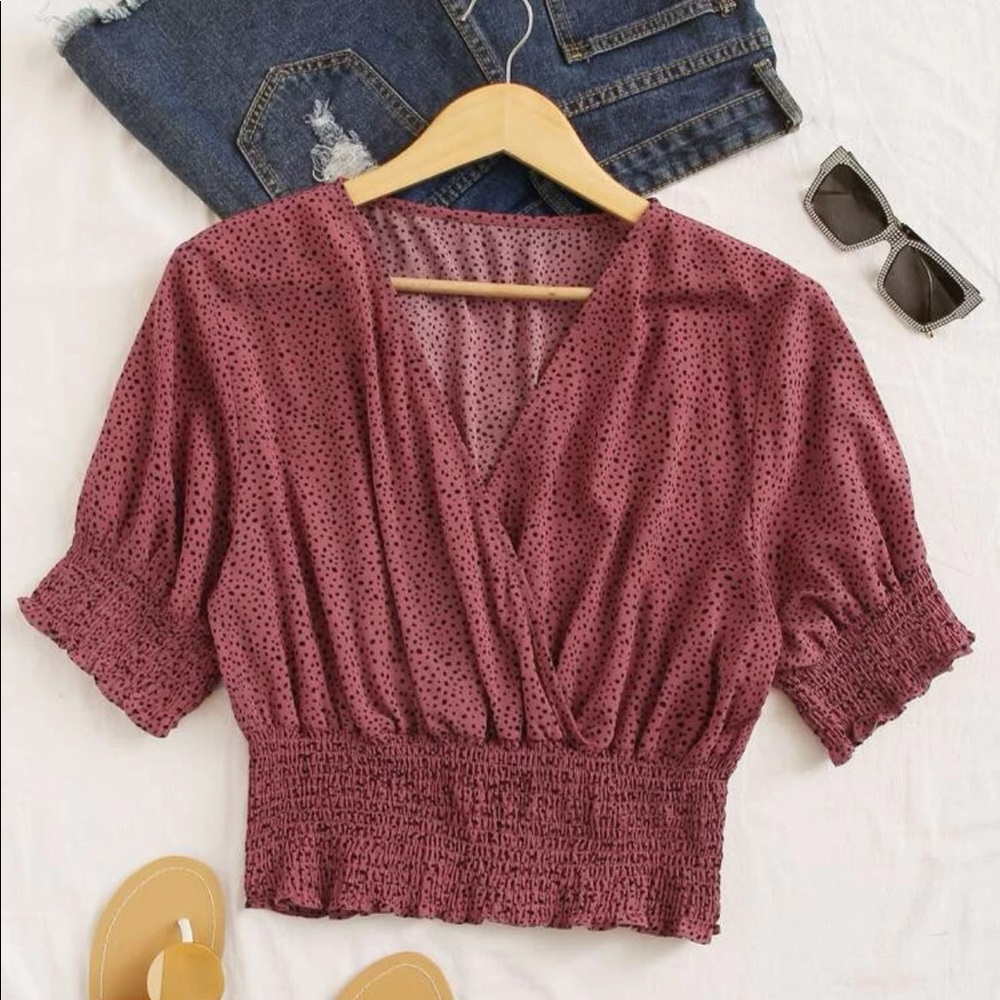 Cropped babydoll shirt